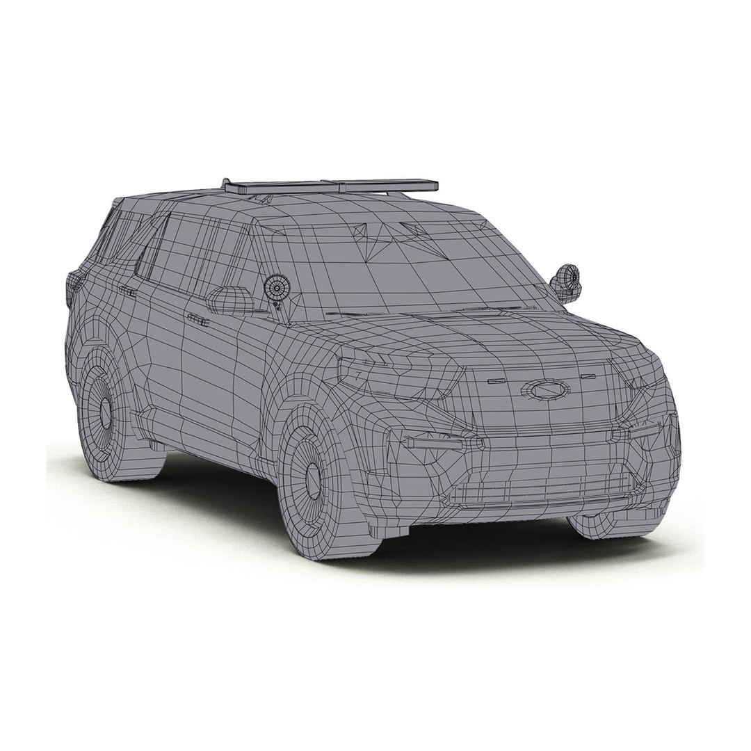 Police Car 3D Model – Low Poly Game Asset, FBX, PBR Textures - View 7