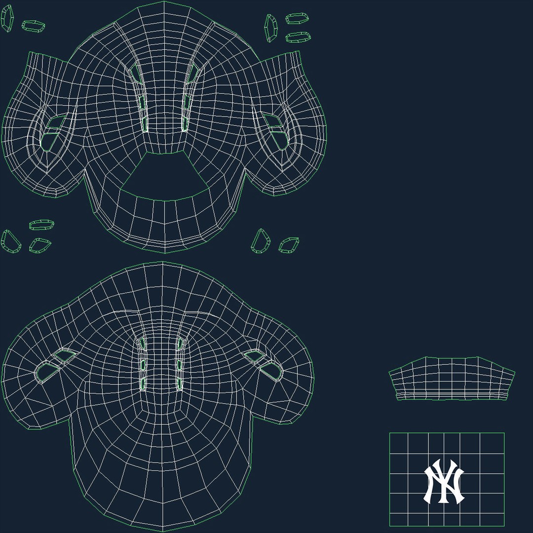 Baseball Helmet 3D Model – Low Poly Deep Blue Gloss Game Asset, FBX