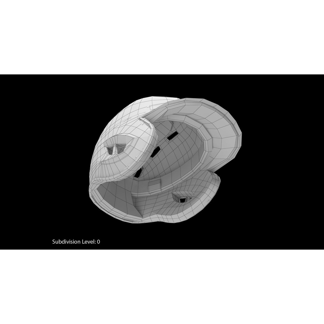 Baseball Helmet 3D Model – Low Poly Deep Blue Gloss Game Asset, FBX - View 15