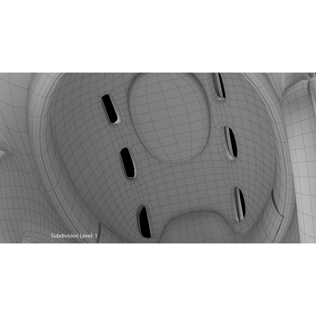 Baseball Helmet 3D Model – Low Poly Deep Blue Gloss Game Asset, FBX - View 19
