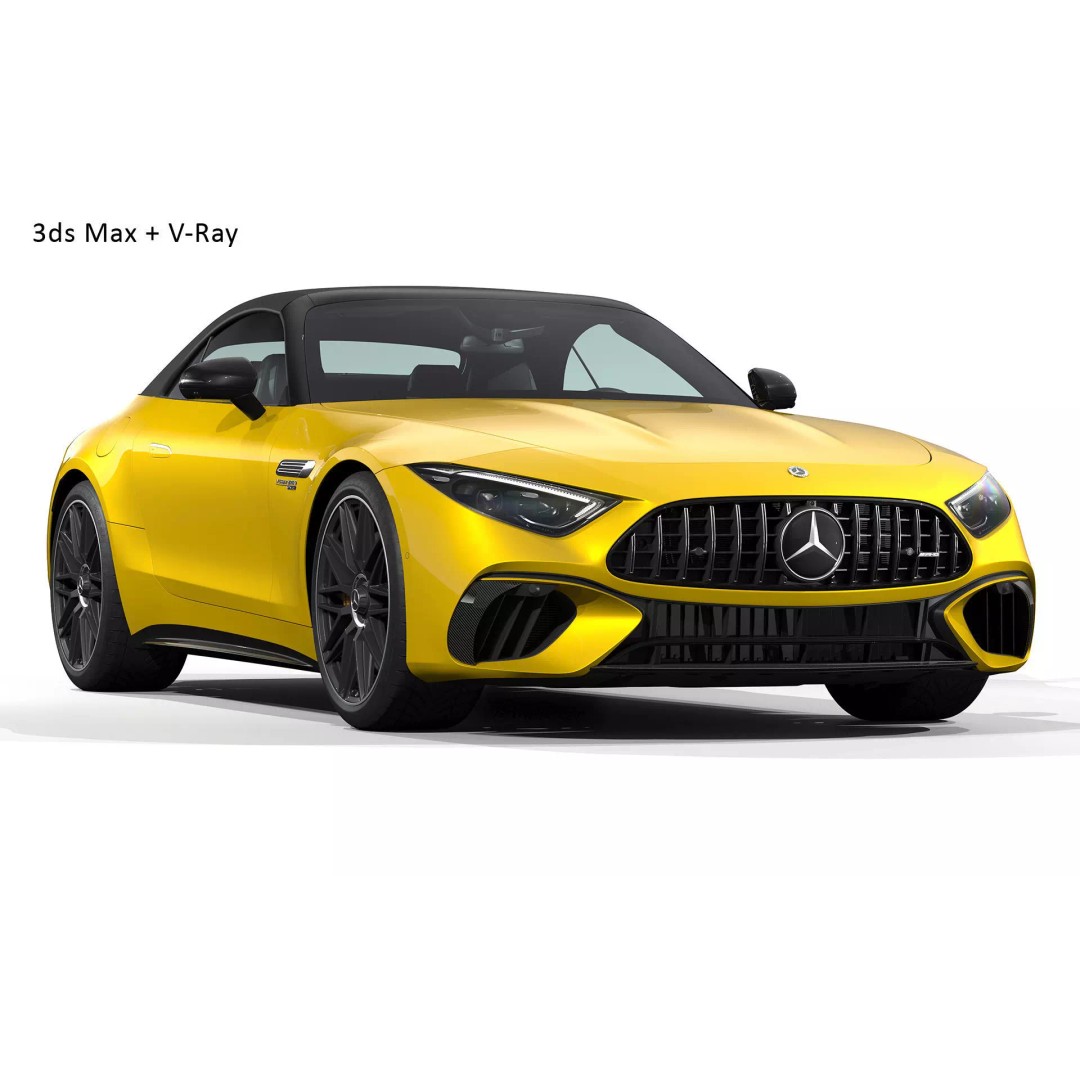 2022 Mercedes-Benz SL 63 AMG 3D Model – High Poly PBR Asset, FBX/OBJ - View 19
