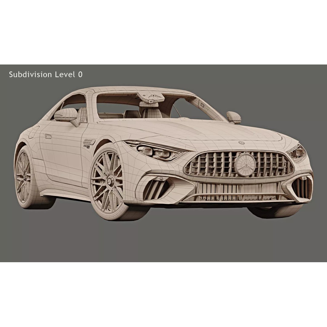 2022 Mercedes-Benz SL 63 AMG 3D Model – High Poly PBR Asset, FBX/OBJ - View 20