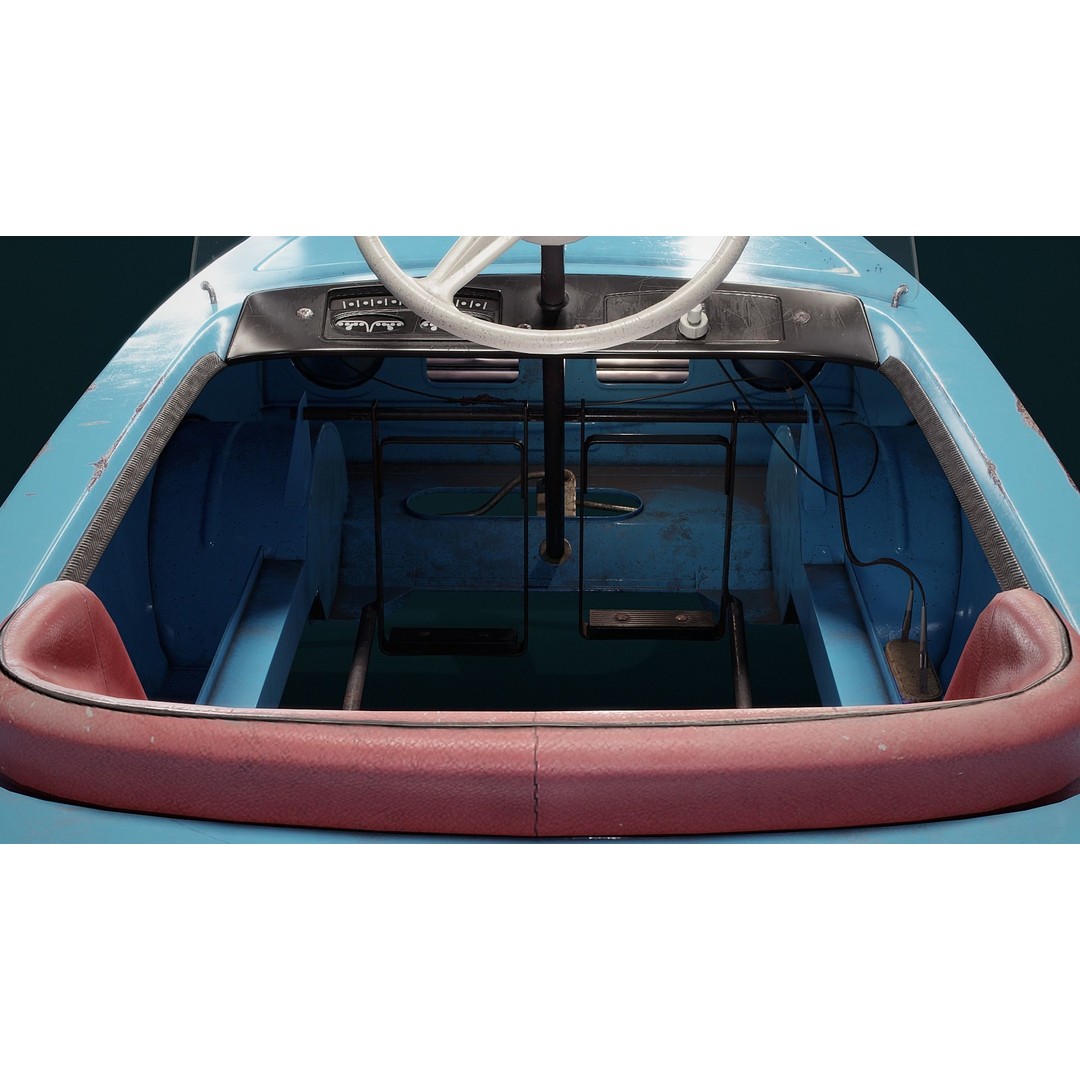 Pedal Car 3D Model – Retro Low-Poly Vehicle, FBX & Blender - View 10