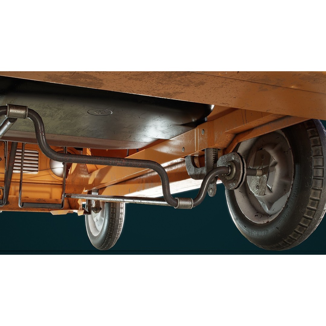 Pedal Car 3D Model – Retro Low-Poly Vehicle, FBX & Blender - View 11