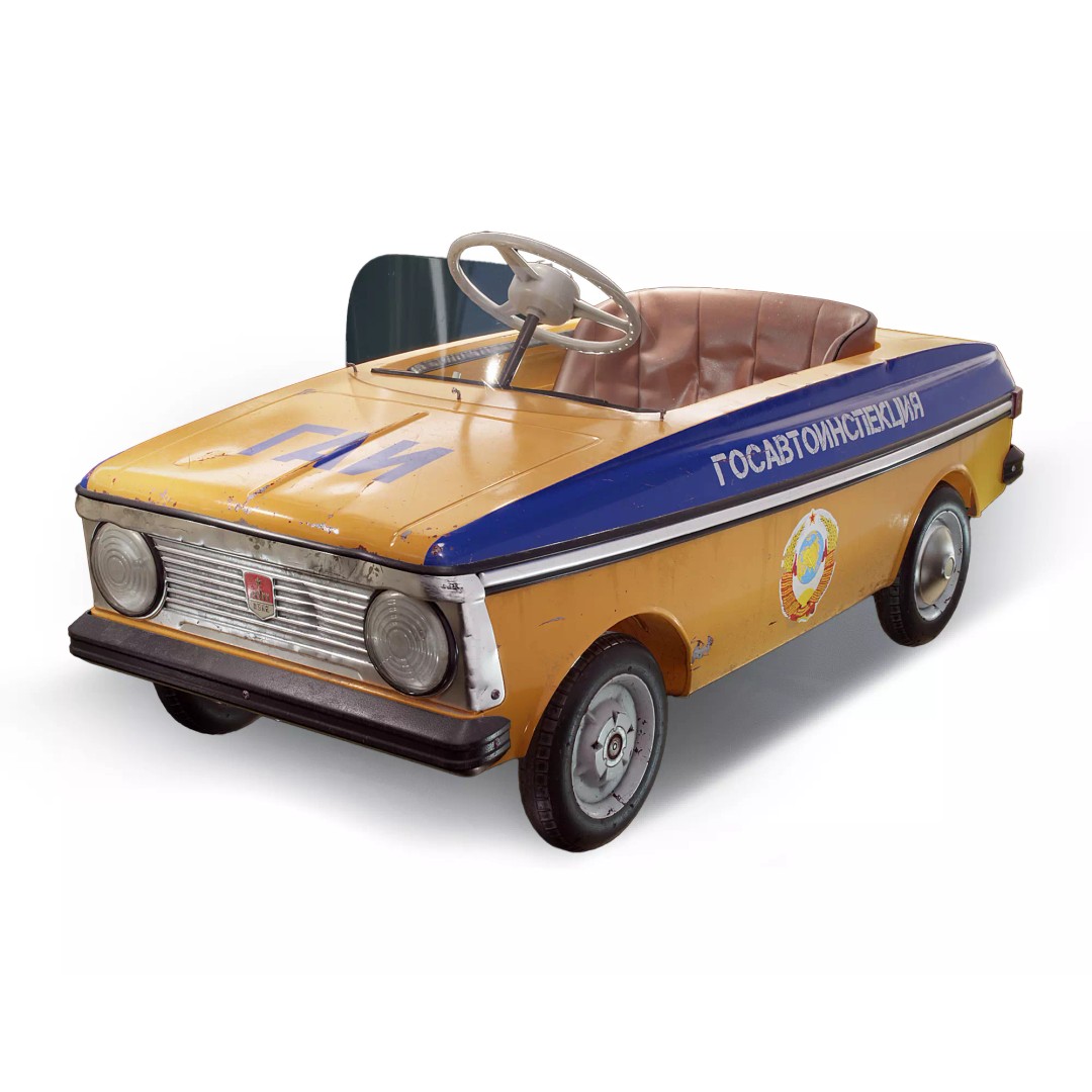 Pedal Car 3D Model – Retro Low-Poly Vehicle, FBX & Blender - View 2