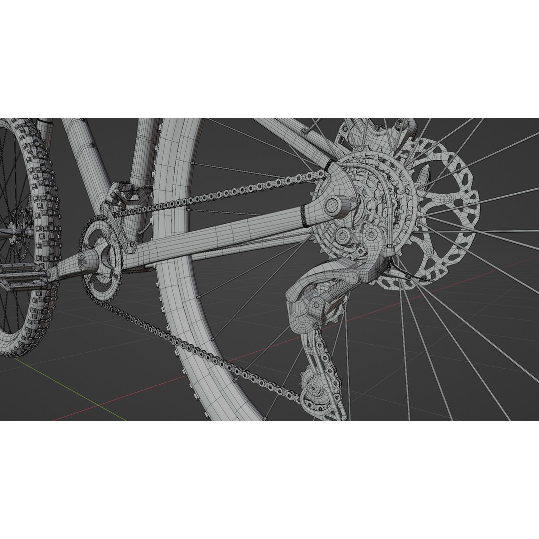 MTB CUBE AiM SL 3D Model – Game Ready Bicycle with PBR Textures - View 10