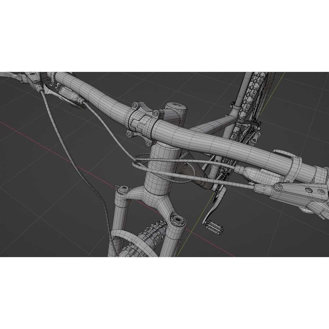 MTB CUBE AiM SL 3D Model – Game Ready Bicycle with PBR Textures - View 11