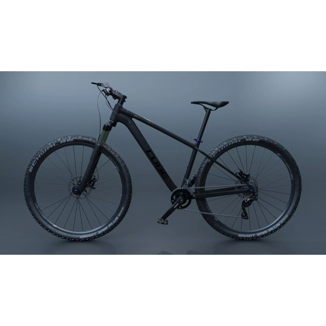 MTB CUBE AiM SL 3D Model – Game Ready Bicycle with PBR Textures - View 2