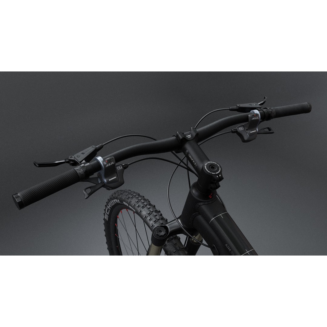 MTB CUBE AiM SL 3D Model – Game Ready Bicycle with PBR Textures - View 7