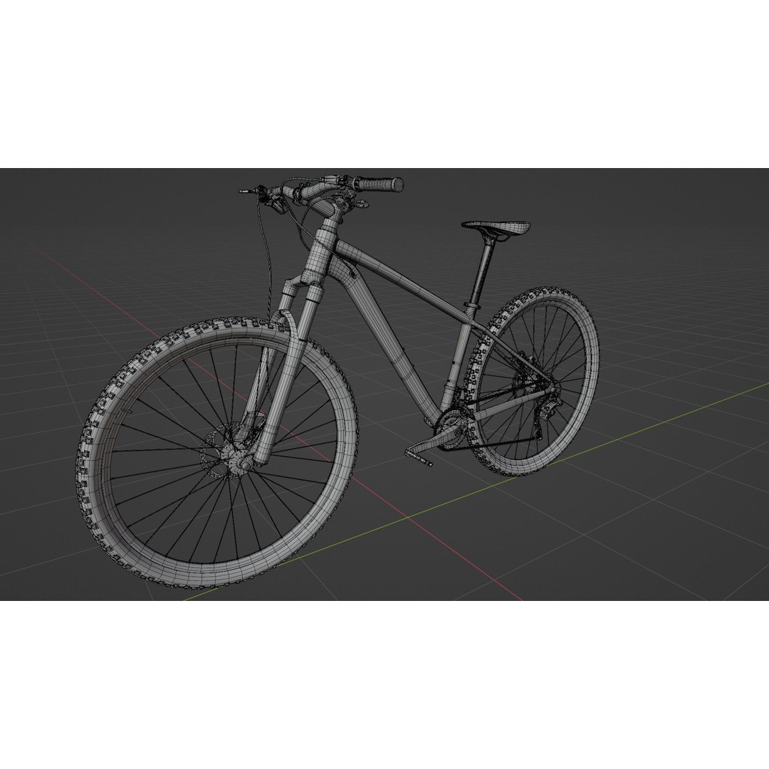 MTB CUBE AiM SL 3D Model – Game Ready Bicycle with PBR Textures - View 9