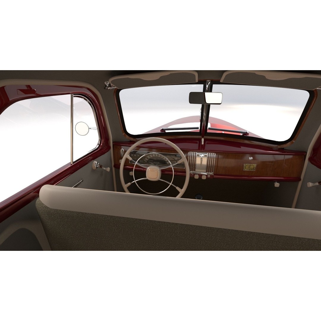Chevrolet Master Deluxe 3D Model – High Poly Classic Car, FBX - View 16