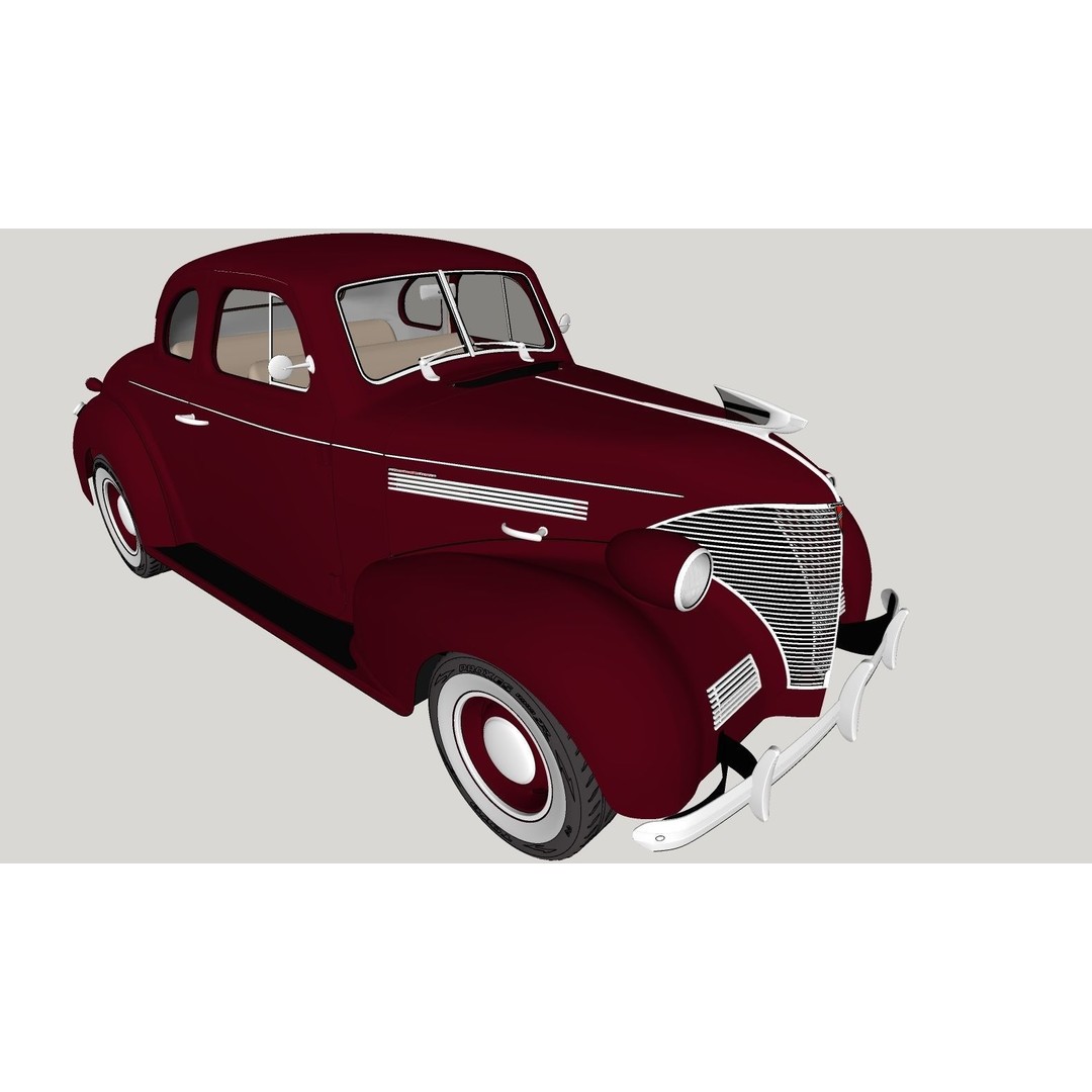 Chevrolet Master Deluxe 3D Model – High Poly Classic Car, FBX - View 17