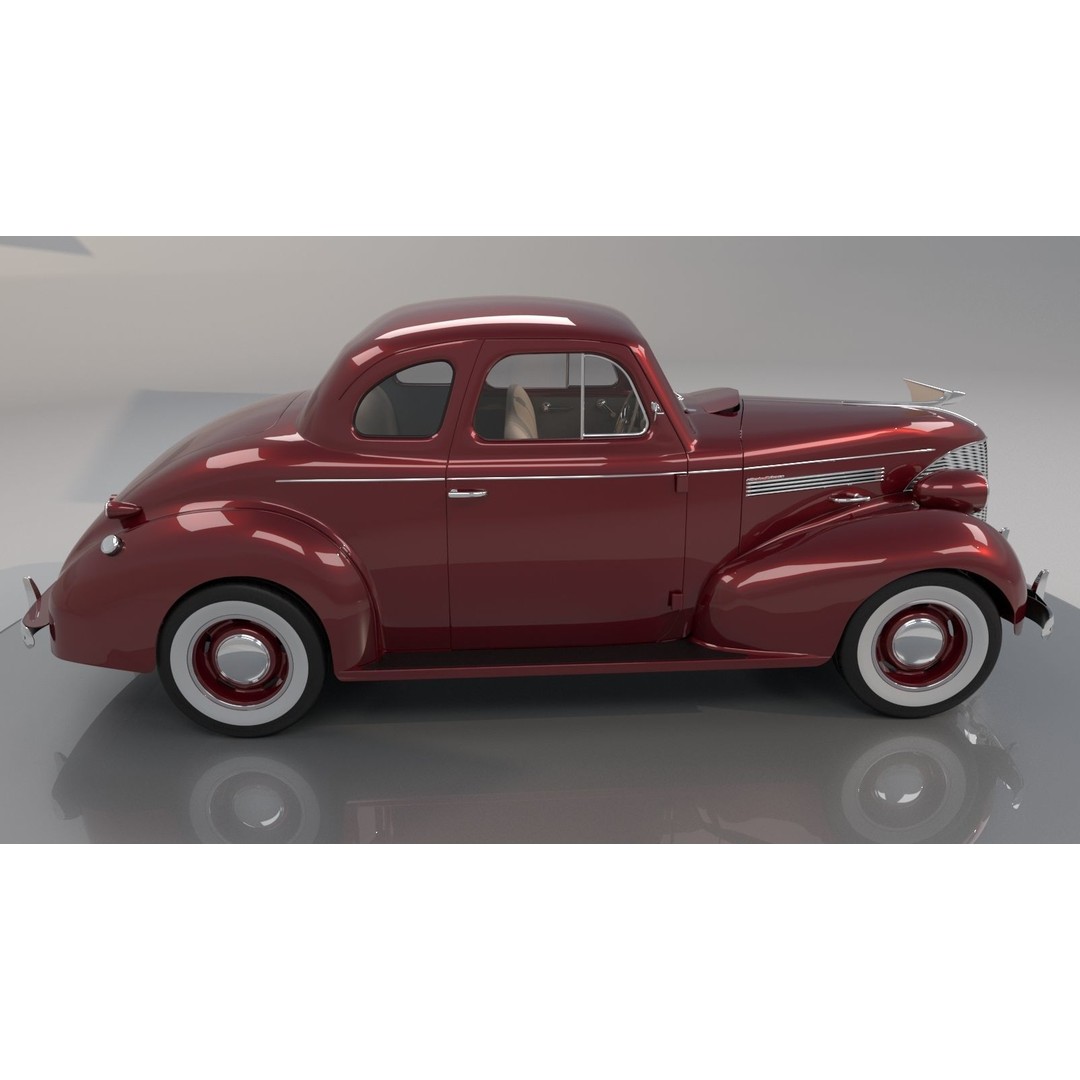 Chevrolet Master Deluxe 3D Model – High Poly Classic Car, FBX - View 4