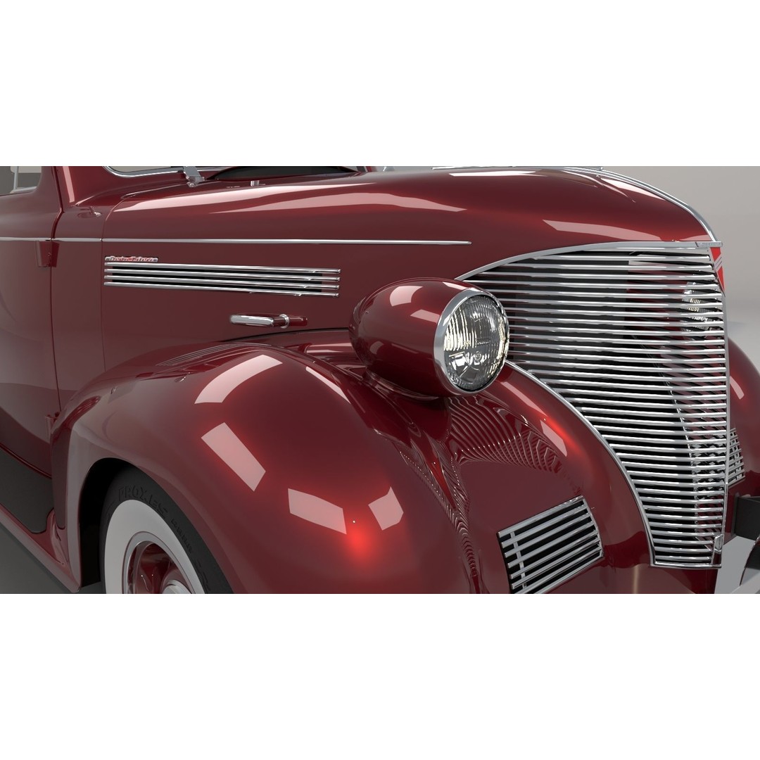 Chevrolet Master Deluxe 3D Model – High Poly Classic Car, FBX - View 9