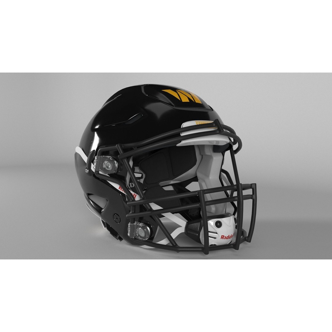 WASHINGTON COMMANDERS Helmet 3D Model – PBR Game-Ready Asset, FBX, OBJ, Blender - View 3
