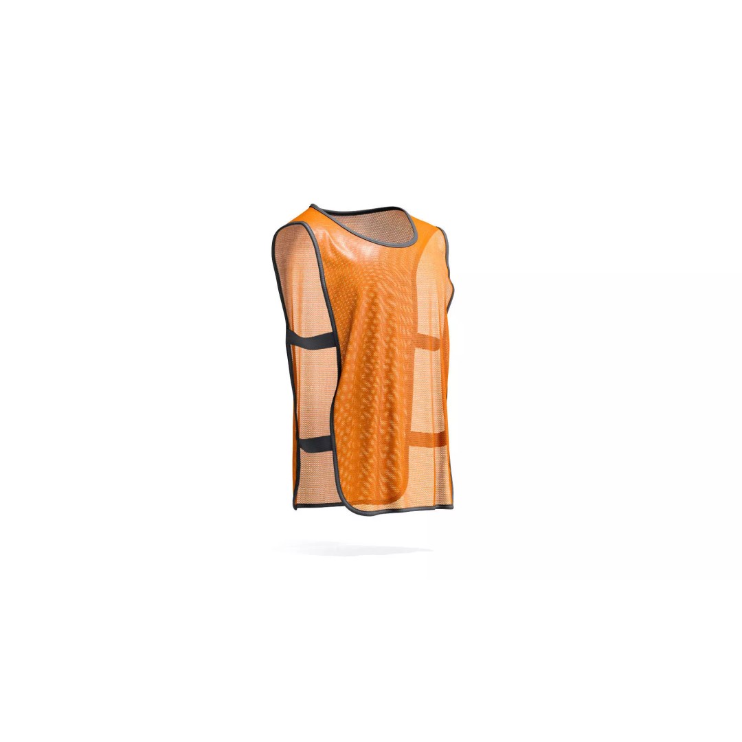 Orange Football Team Practice Vest 3D Model – Elastic Sports Bib, FBX - View 2