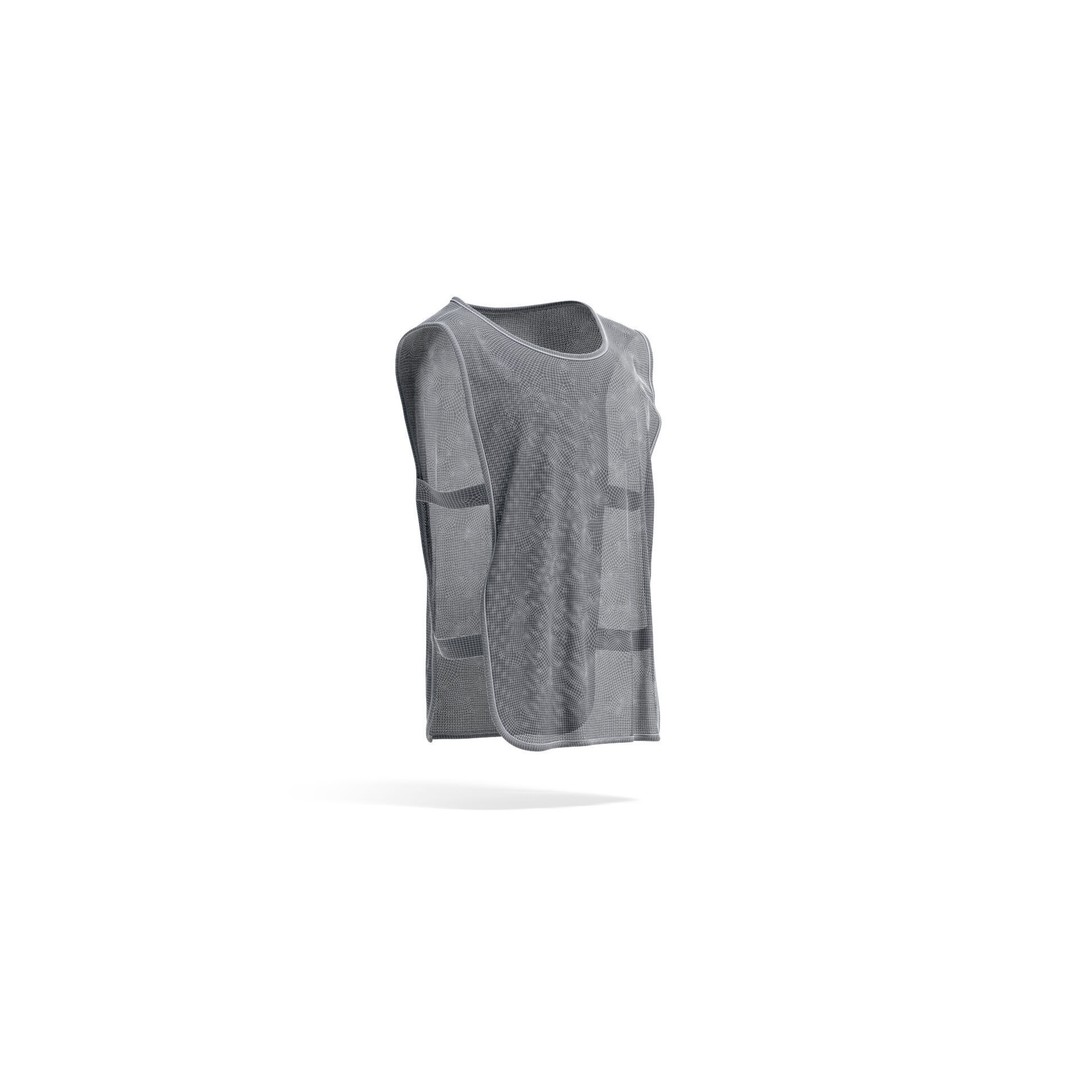 Orange Football Team Practice Vest 3D Model – Elastic Sports Bib, FBX - View 9