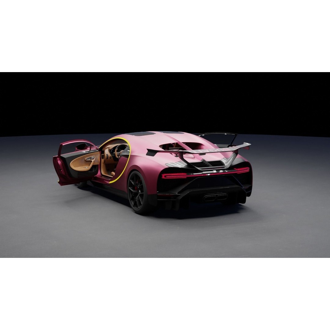 Bugatti Chiron 3D Model – High-Fidelity Sport Car Asset, FBX