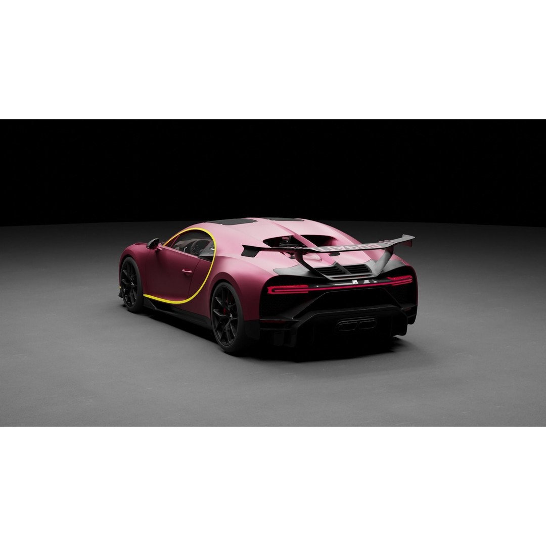Bugatti Chiron 3D Model – High-Fidelity Sport Car Asset, FBX - View 10