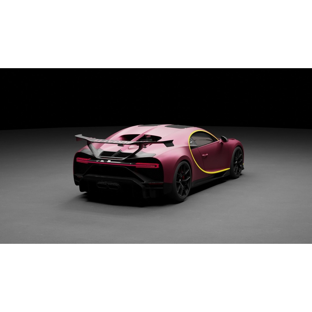 Bugatti Chiron 3D Model – High-Fidelity Sport Car Asset, FBX - View 12