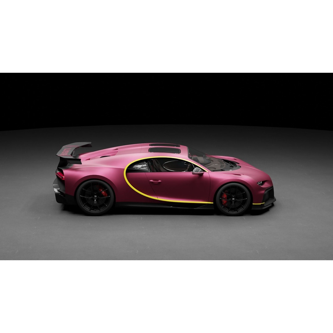 Bugatti Chiron 3D Model – High-Fidelity Sport Car Asset, FBX - View 14