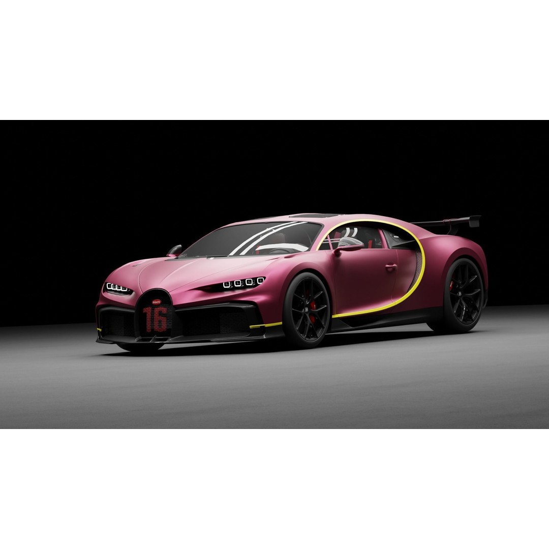 Bugatti Chiron 3D Model – High-Fidelity Sport Car Asset, FBX - View 15