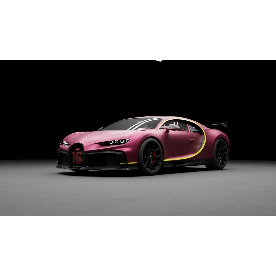 Bugatti Chiron 3D Model – High-Fidelity Sport Car Asset, FBX - View 17