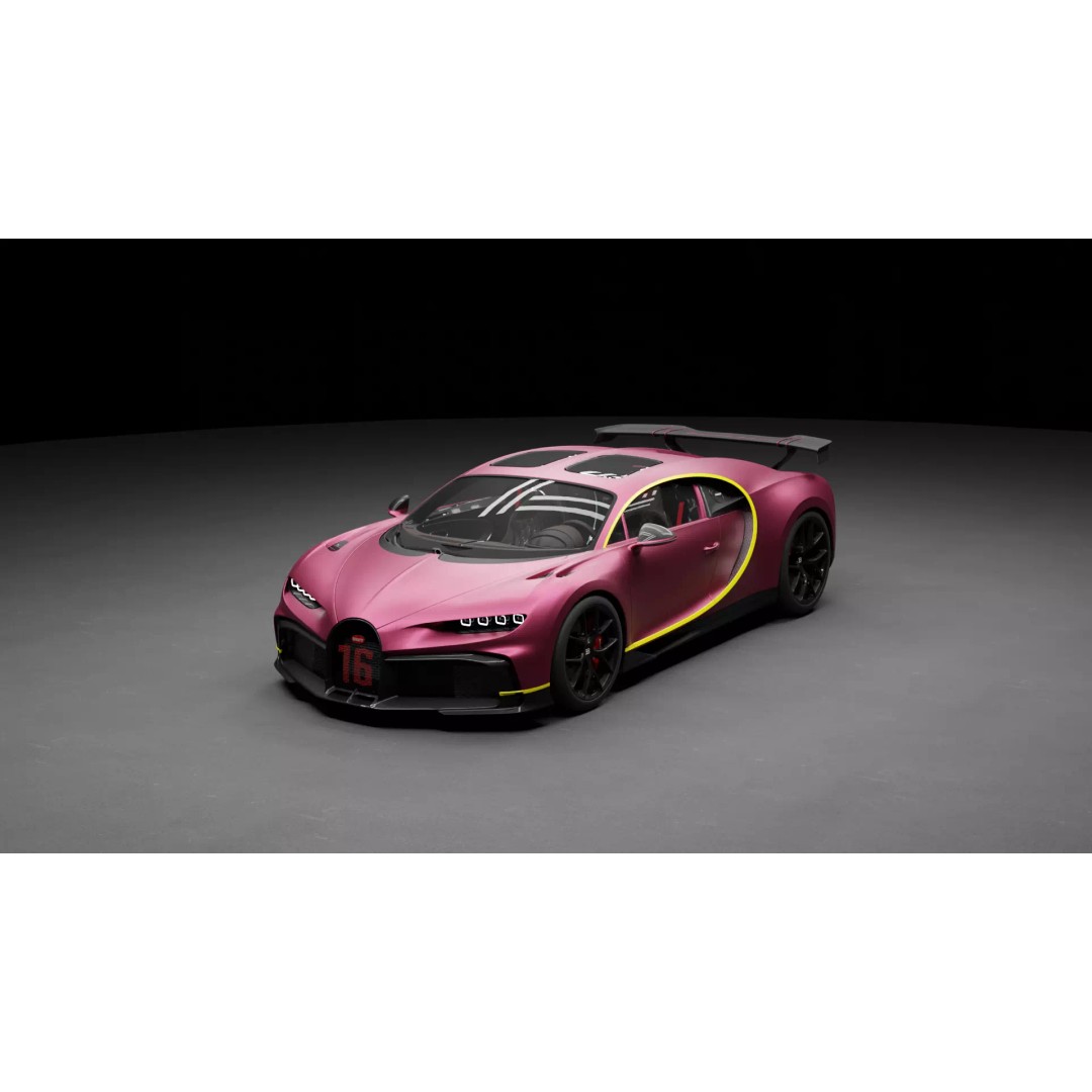 Bugatti Chiron 3D Model – High-Fidelity Sport Car Asset, FBX - View 2