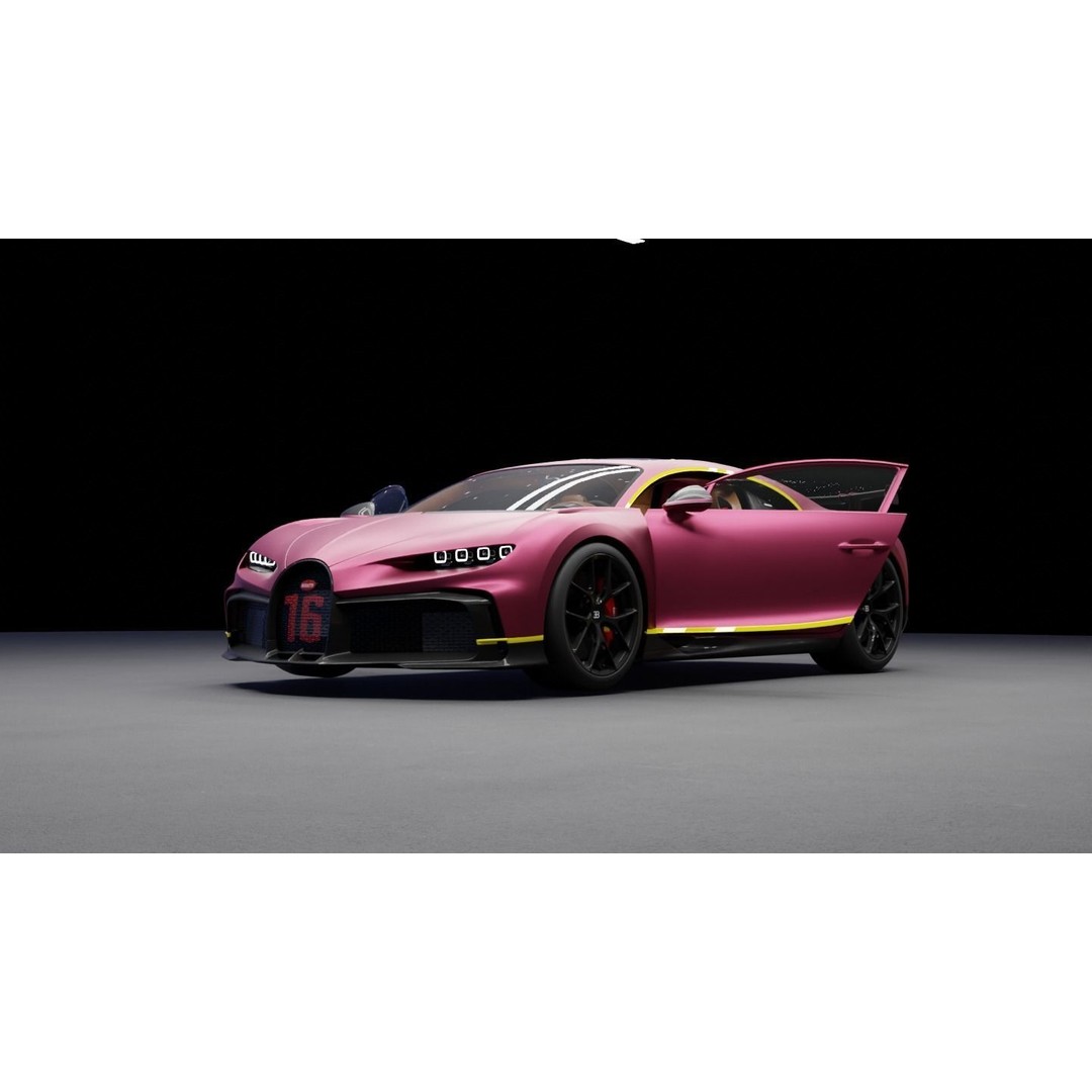 Bugatti Chiron 3D Model – High-Fidelity Sport Car Asset, FBX - View 21