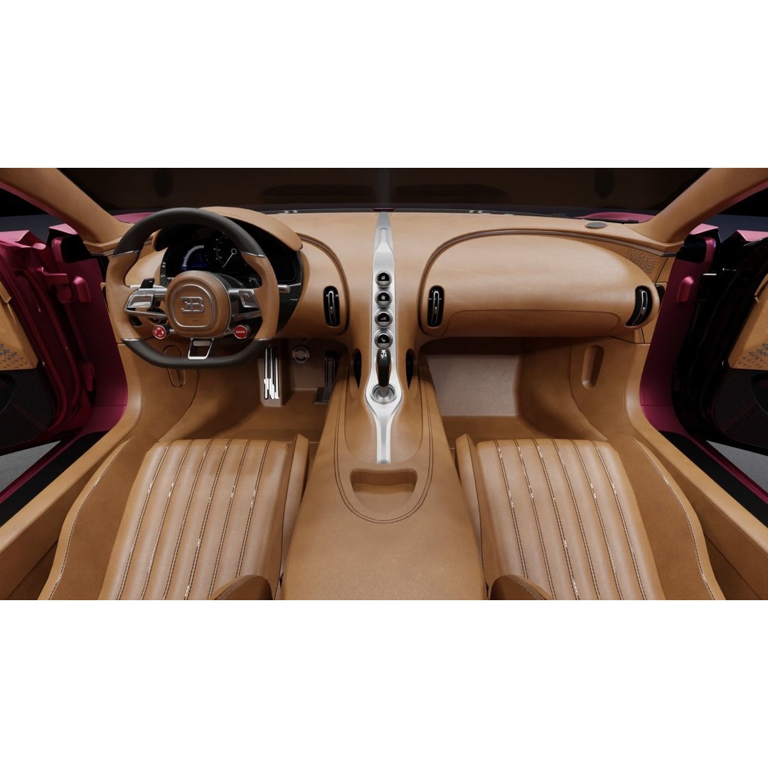 Bugatti Chiron 3D Model – High-Fidelity Sport Car Asset, FBX - View 23