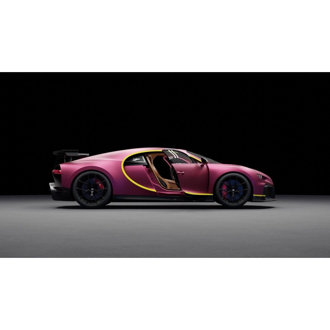 Bugatti Chiron 3D Model – High-Fidelity Sport Car Asset, FBX - View 24