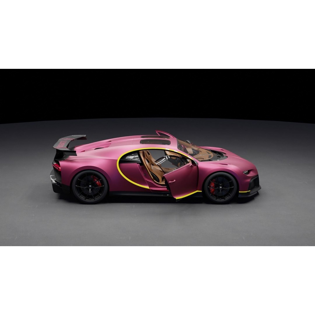 Bugatti Chiron 3D Model – High-Fidelity Sport Car Asset, FBX - View 26