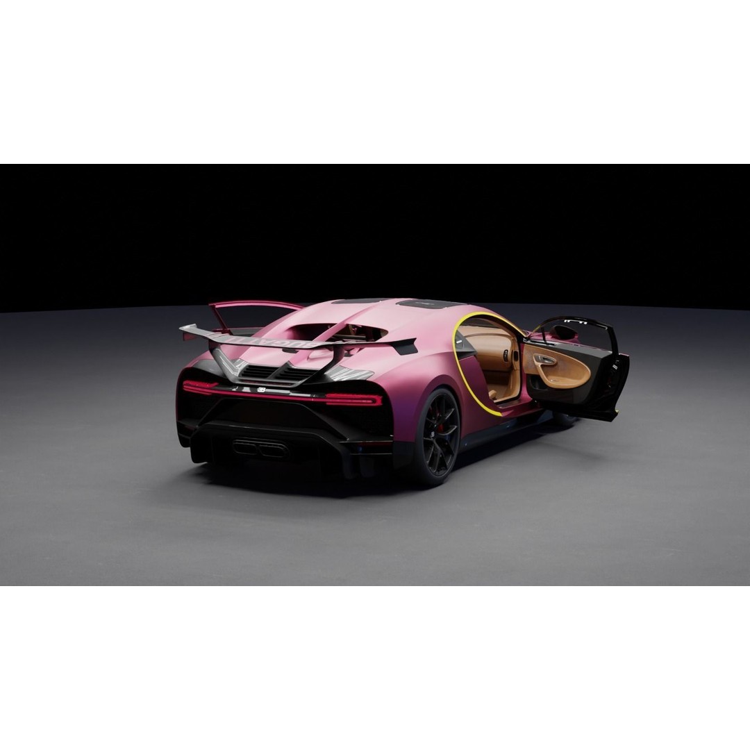Bugatti Chiron 3D Model – High-Fidelity Sport Car Asset, FBX - View 27