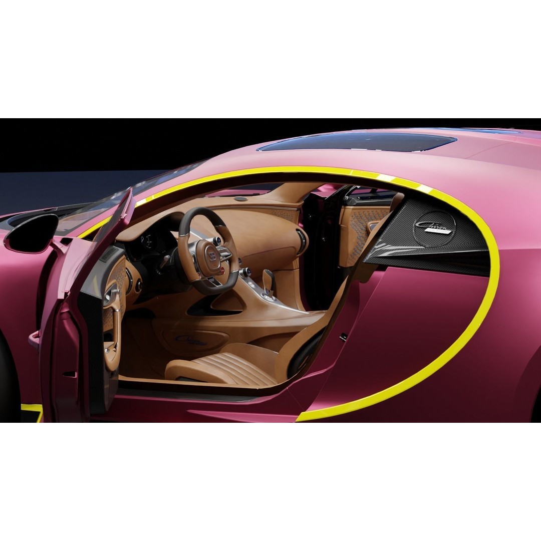 Bugatti Chiron 3D Model – High-Fidelity Sport Car Asset, FBX - View 6