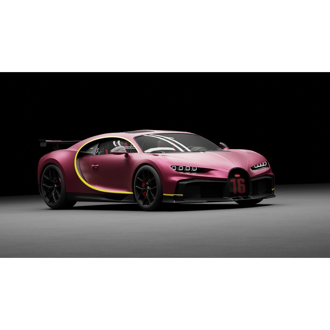 Bugatti Chiron 3D Model – High-Fidelity Sport Car Asset, FBX - View 7