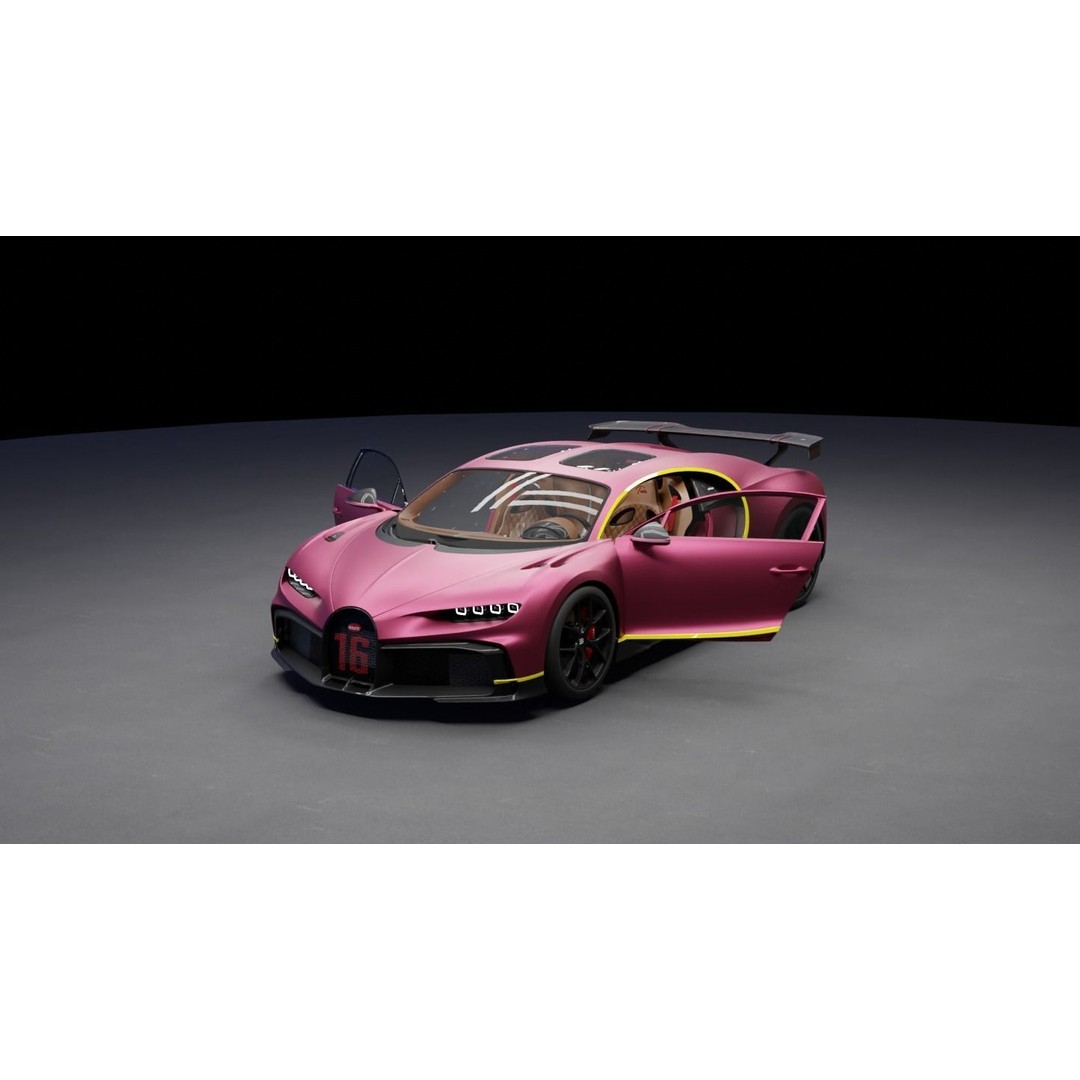 Bugatti Chiron 3D Model – High-Fidelity Sport Car Asset, FBX - View 8
