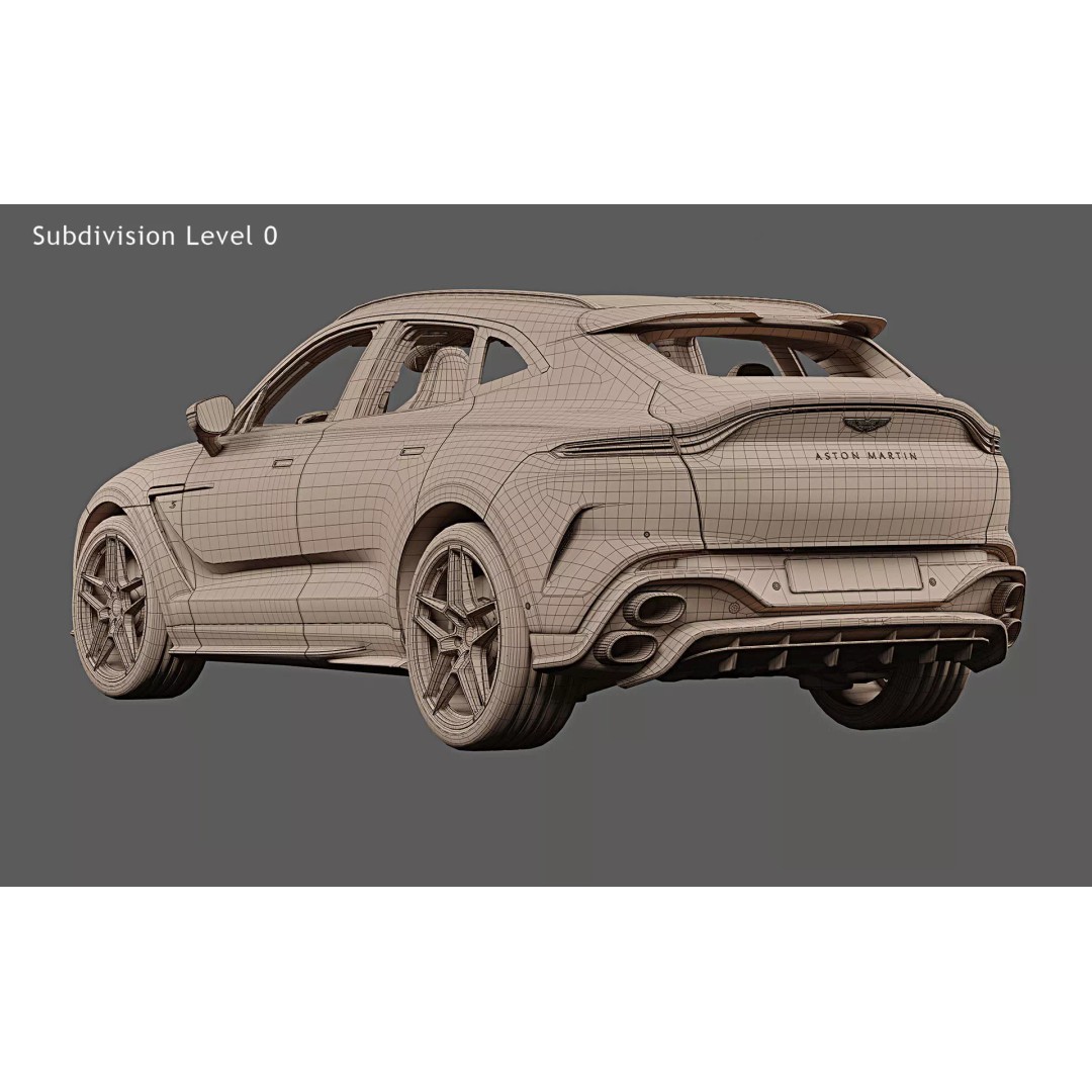 2026 Aston Martin DBX707 S 3D Model – High Poly Game Asset, FBX, OBJ, Blender - View 34