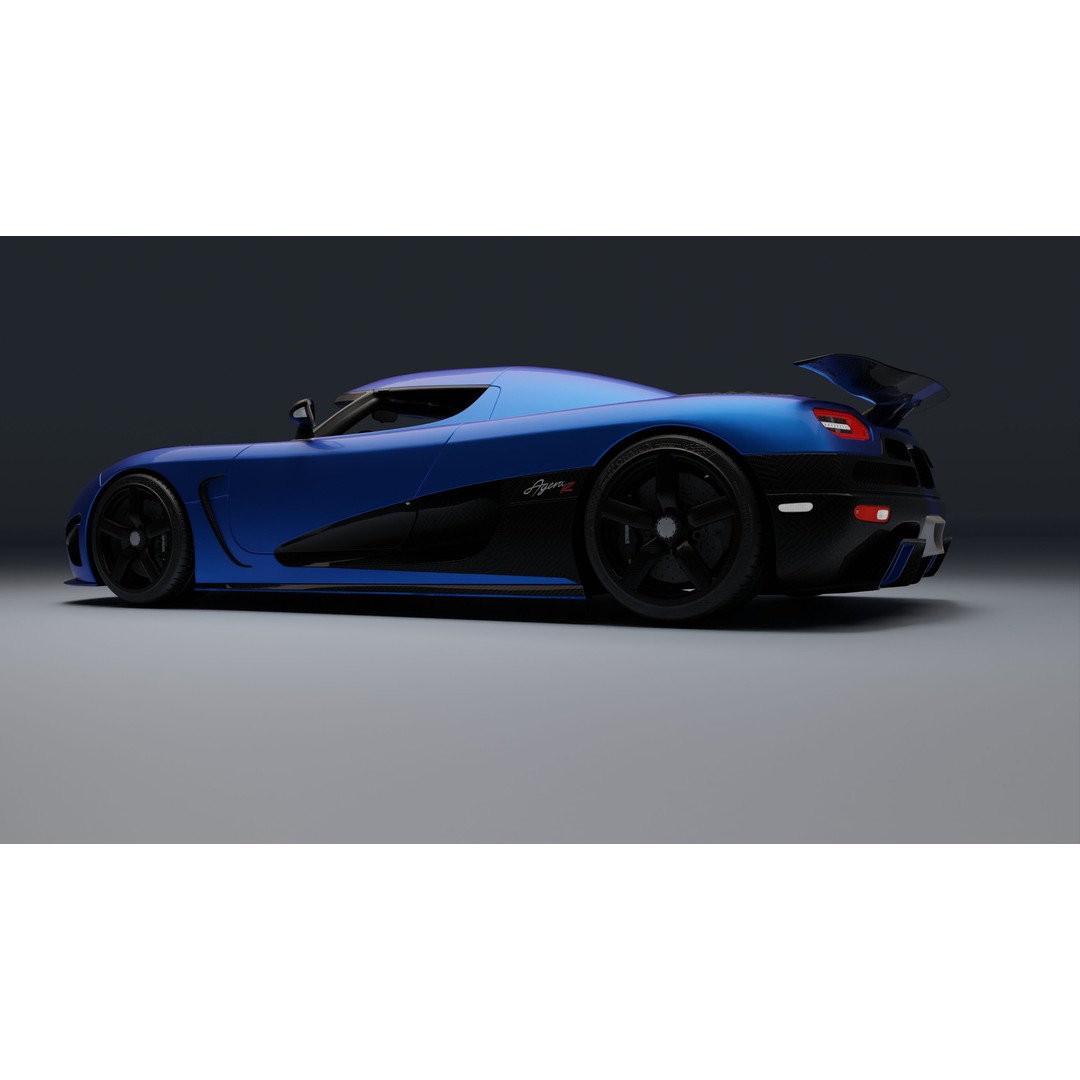 Koenigsegg Agera R 3D Model – Low Poly Game Ready Asset, FBX, Blender - View 10