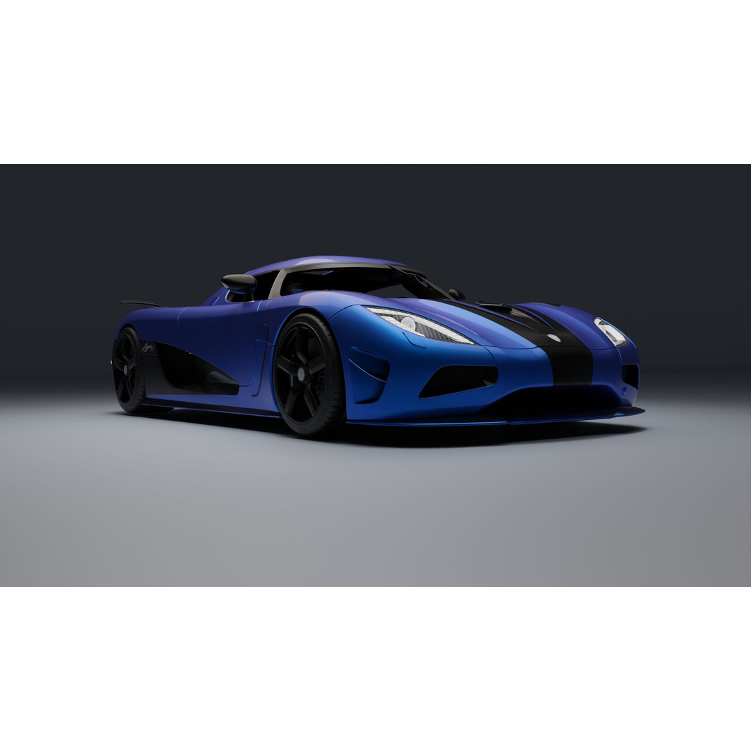 Koenigsegg Agera R 3D Model – Low Poly Game Ready Asset, FBX, Blender - View 12