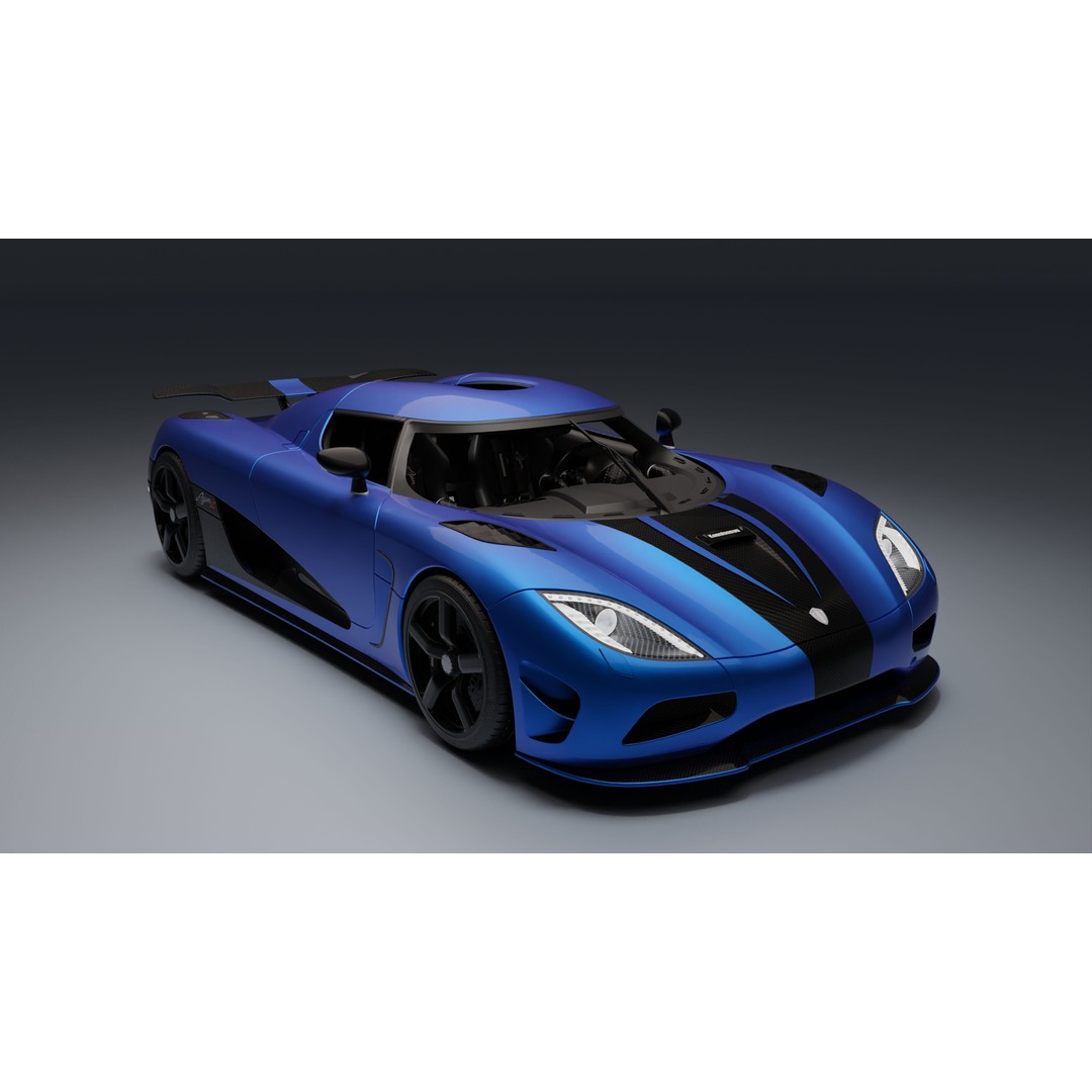 Koenigsegg Agera R 3D Model – Low Poly Game Ready Asset, FBX, Blender - View 13