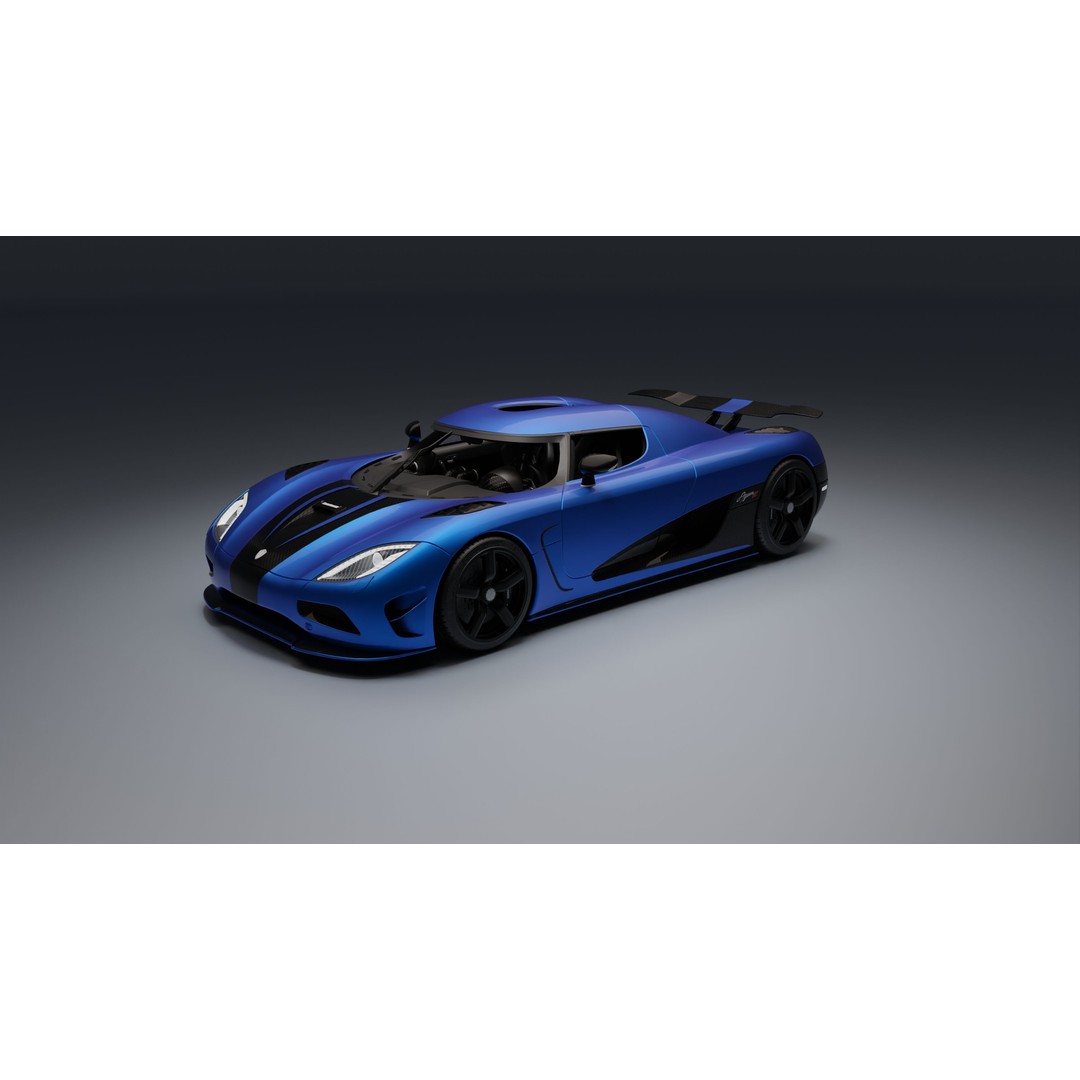Koenigsegg Agera R 3D Model – Low Poly Game Ready Asset, FBX, Blender - View 14