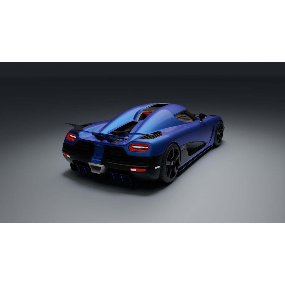 Koenigsegg Agera R 3D Model – Low Poly Game Ready Asset, FBX, Blender - View 15