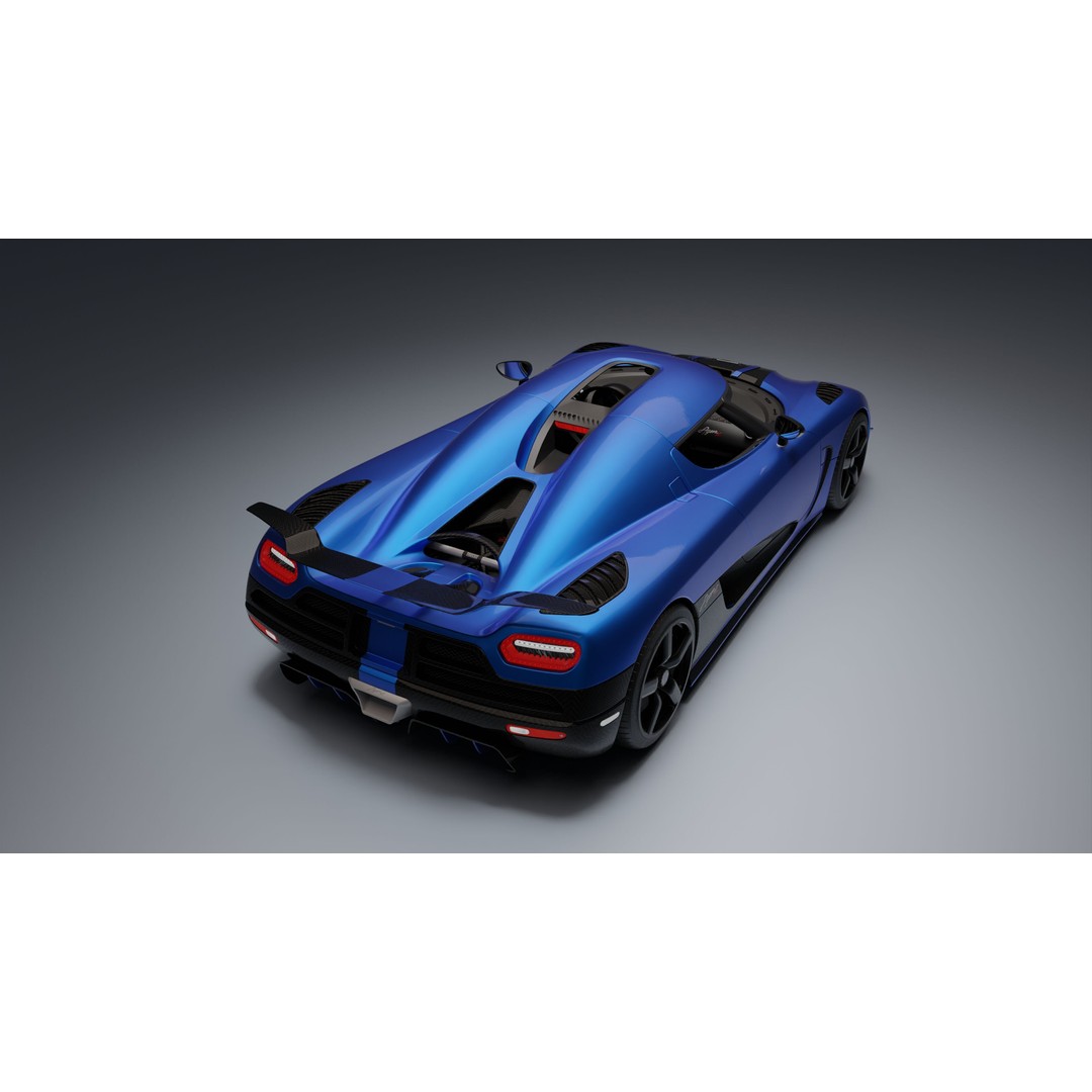Koenigsegg Agera R 3D Model – Low Poly Game Ready Asset, FBX, Blender - View 16