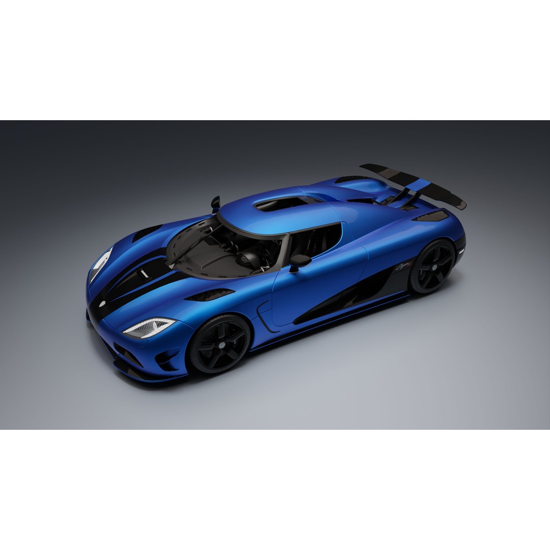 Koenigsegg Agera R 3D Model – Low Poly Game Ready Asset, FBX, Blender - View 17