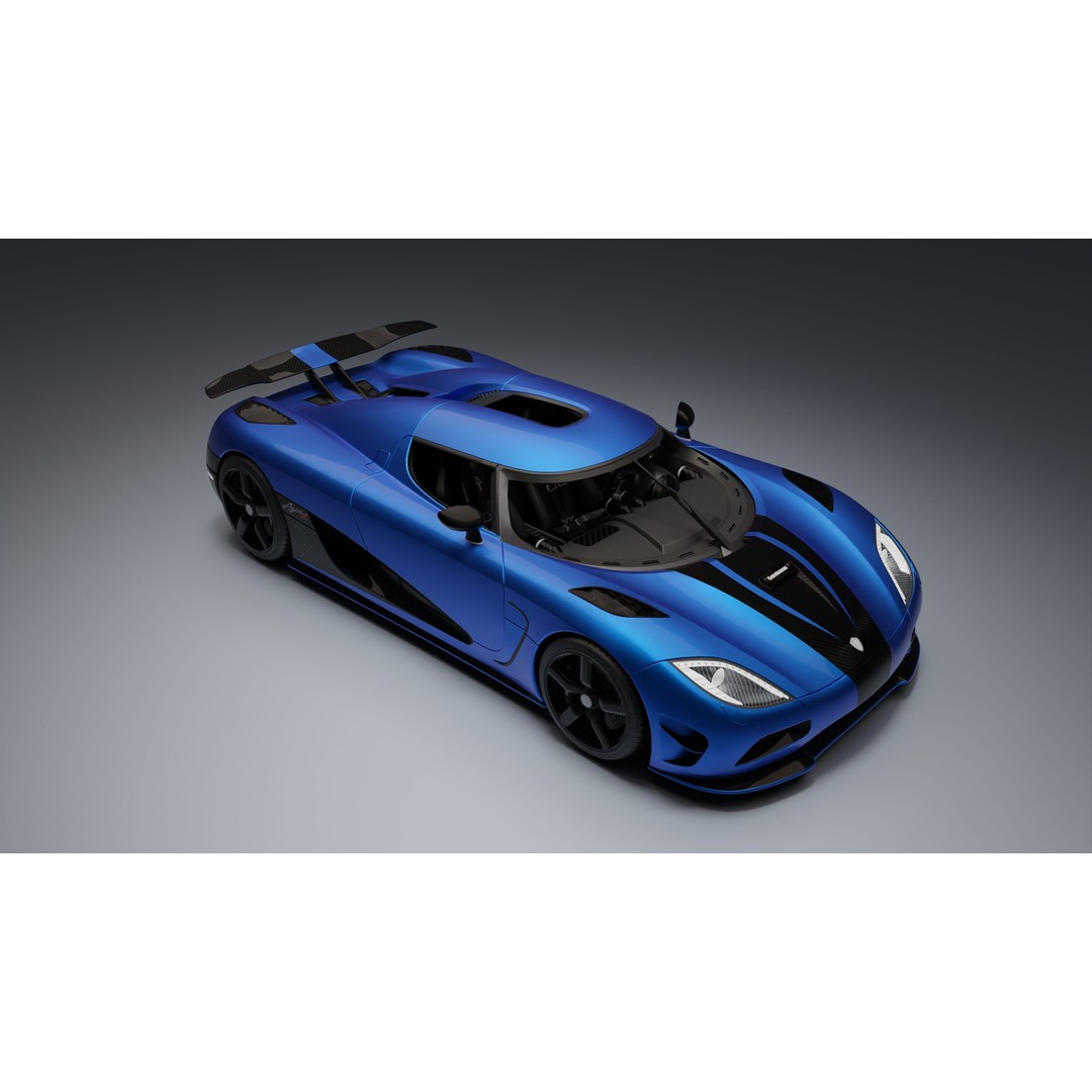 Koenigsegg Agera R 3D Model – Low Poly Game Ready Asset, FBX, Blender - View 18