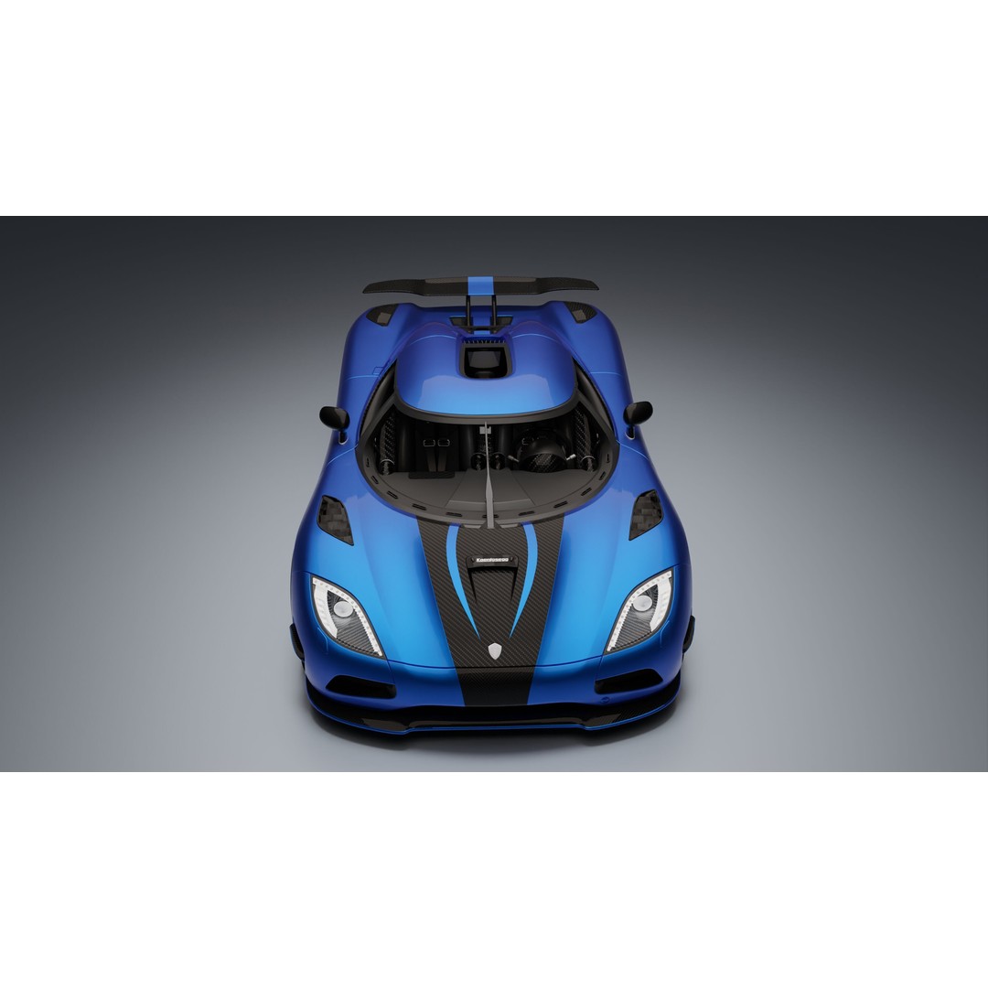 Koenigsegg Agera R 3D Model – Low Poly Game Ready Asset, FBX, Blender - View 19