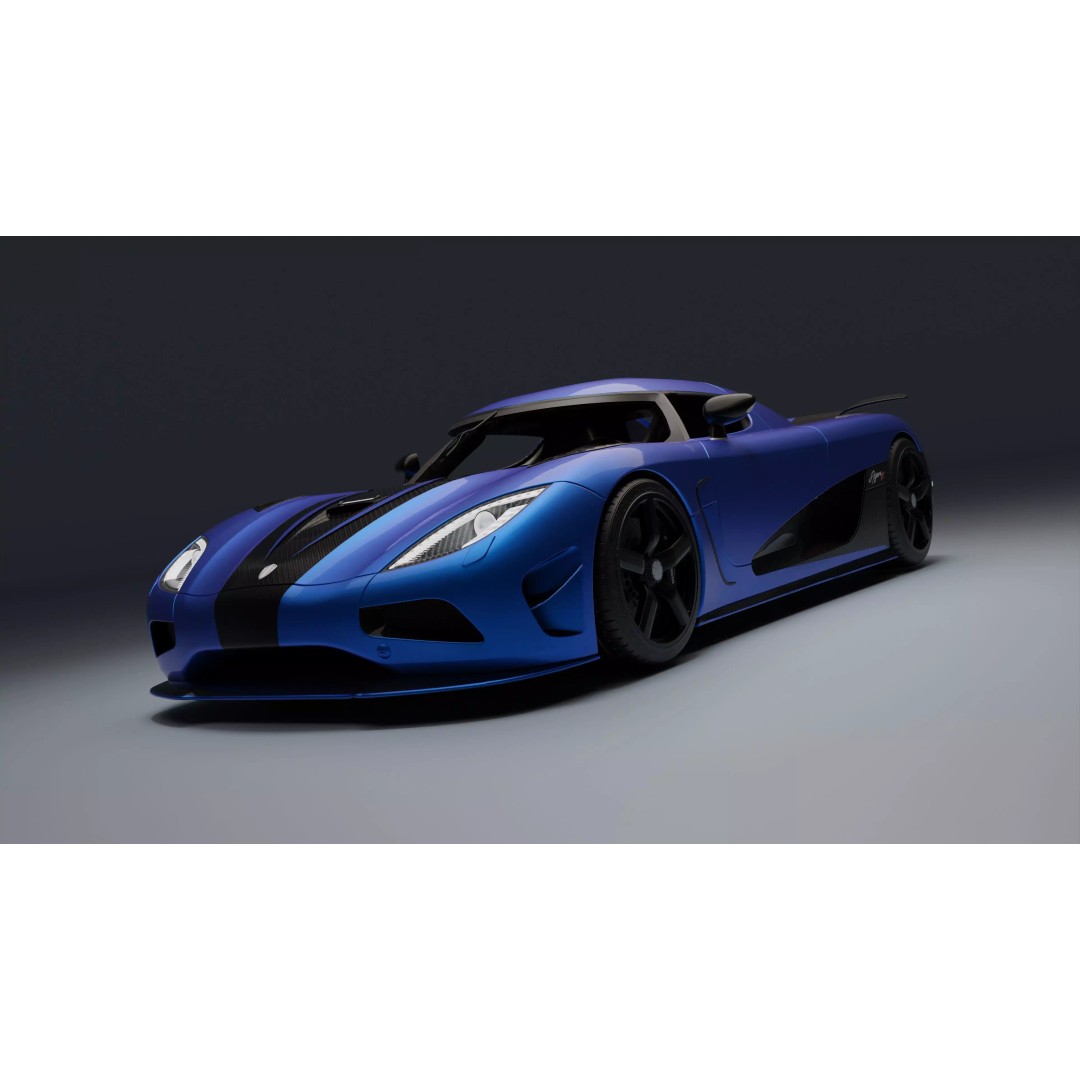 Koenigsegg Agera R 3D Model – Low Poly Game Ready Asset, FBX, Blender - View 2
