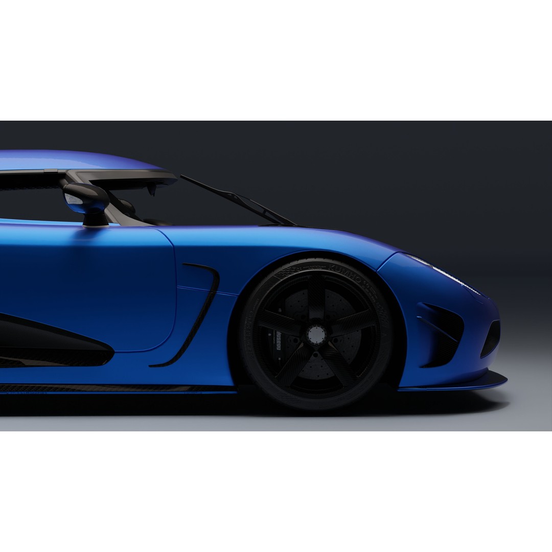 Koenigsegg Agera R 3D Model – Low Poly Game Ready Asset, FBX, Blender - View 21