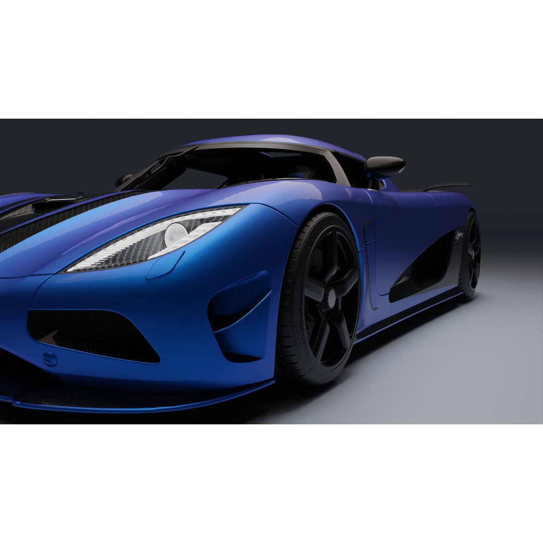 Koenigsegg Agera R 3D Model – Low Poly Game Ready Asset, FBX, Blender - View 22