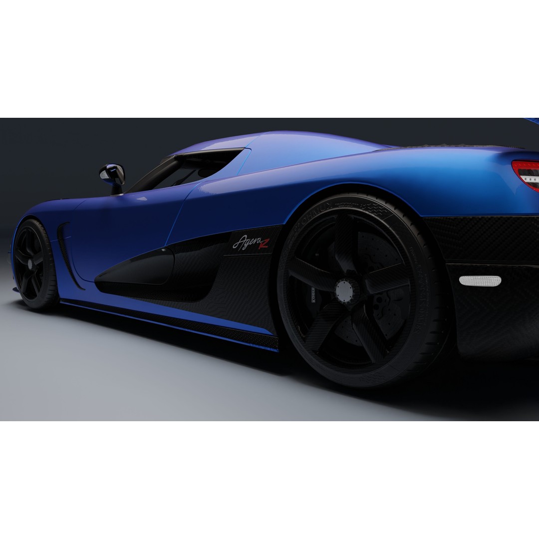 Koenigsegg Agera R 3D Model – Low Poly Game Ready Asset, FBX, Blender - View 23